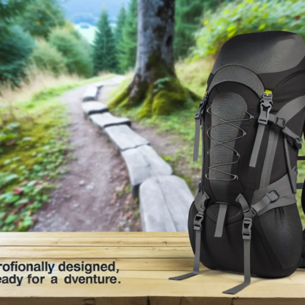 Plecak trekkingowy Anima PL stojący na szlaku górskim