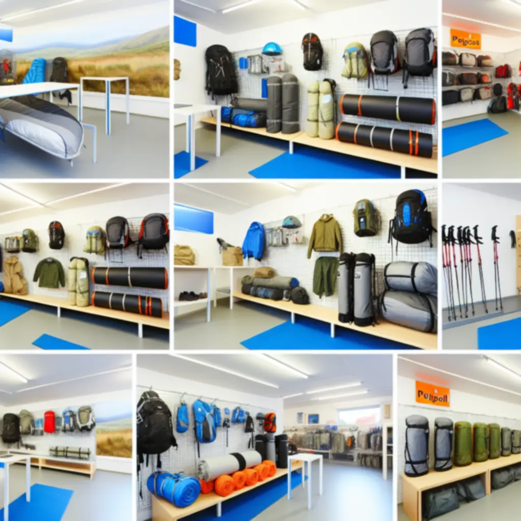 Przykładowy zestaw sprzętu turystycznego dostępnego w wypożyczalni Anima PL